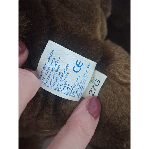 Vintage Looney Tunes Tazmanian Devil Christmas Plush  Applause 1997 Collectible - Picture 7 of 10